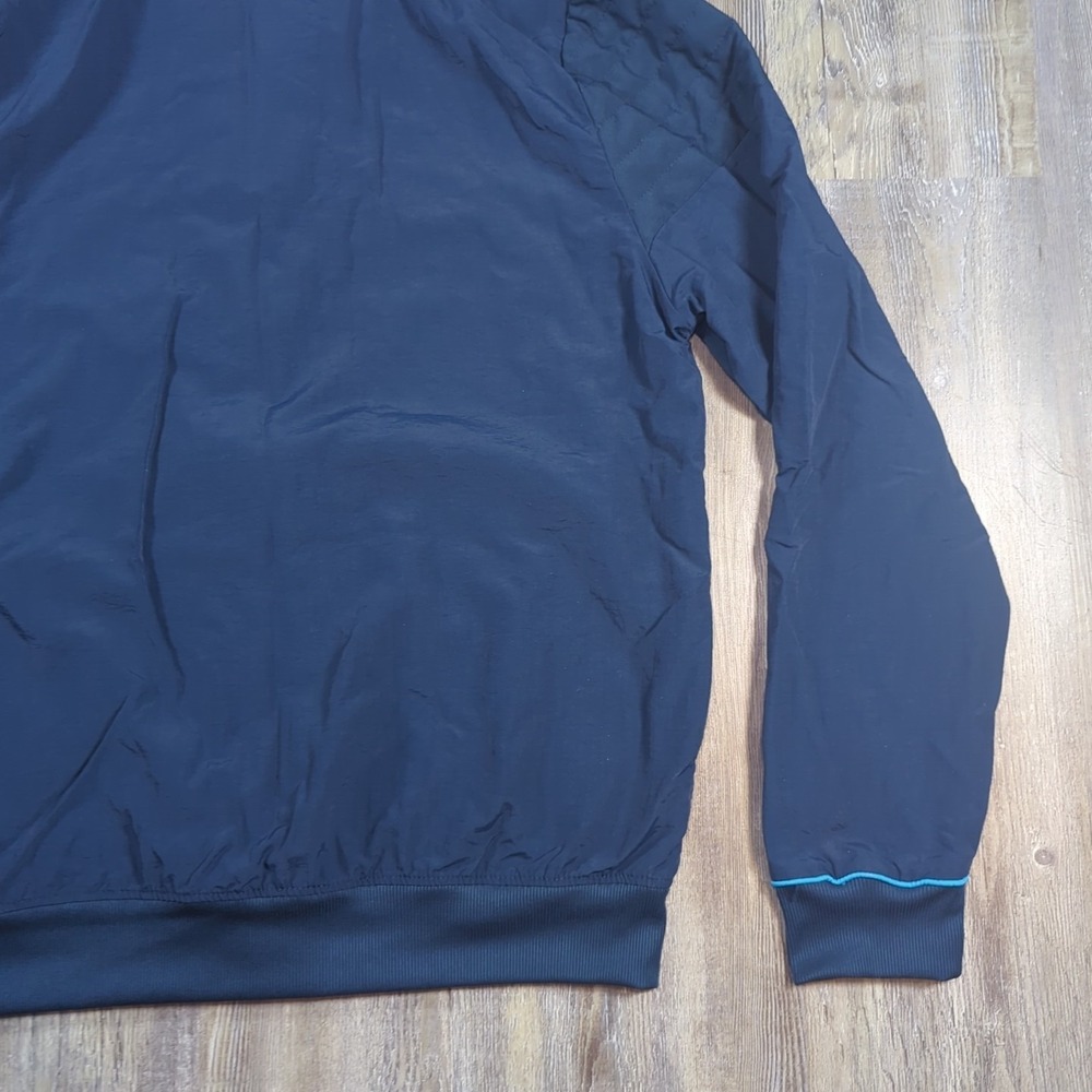 AT&T Jacket Mens Medium Tall Blue Work Uniform Anthony Bomber Windbreaker Work - Picture 11 of 12